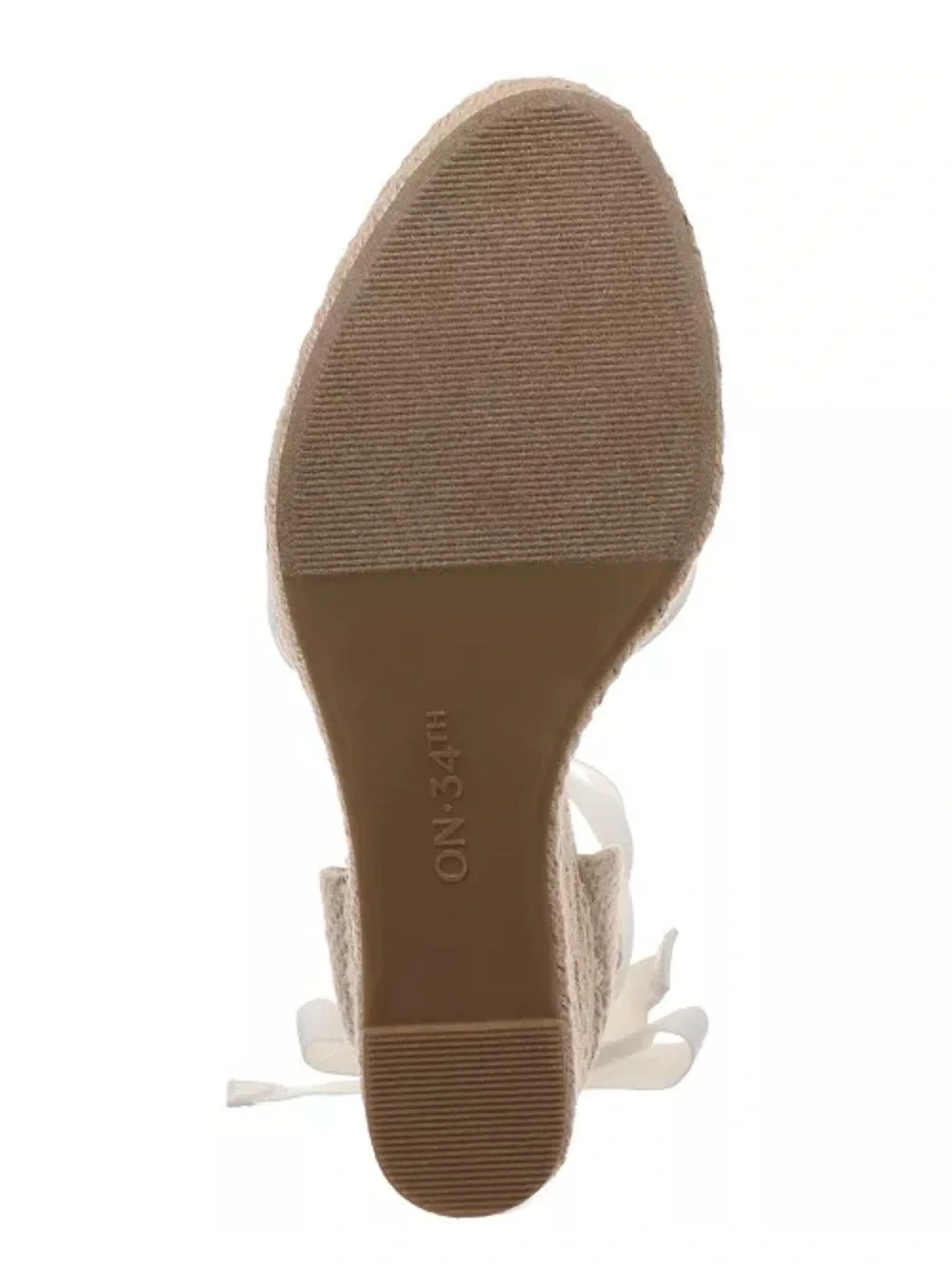 White Eyelet Lace-Up Espadrille Platform Wedge Sandals